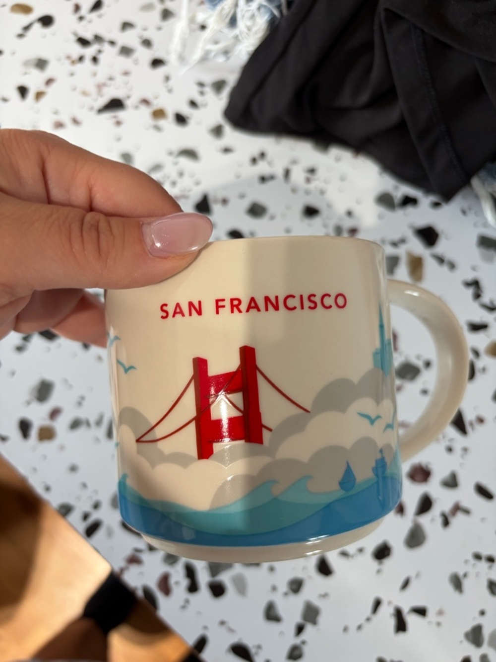 Starbucks San Francisco Red and Blue Ceramic Mug Starbucks